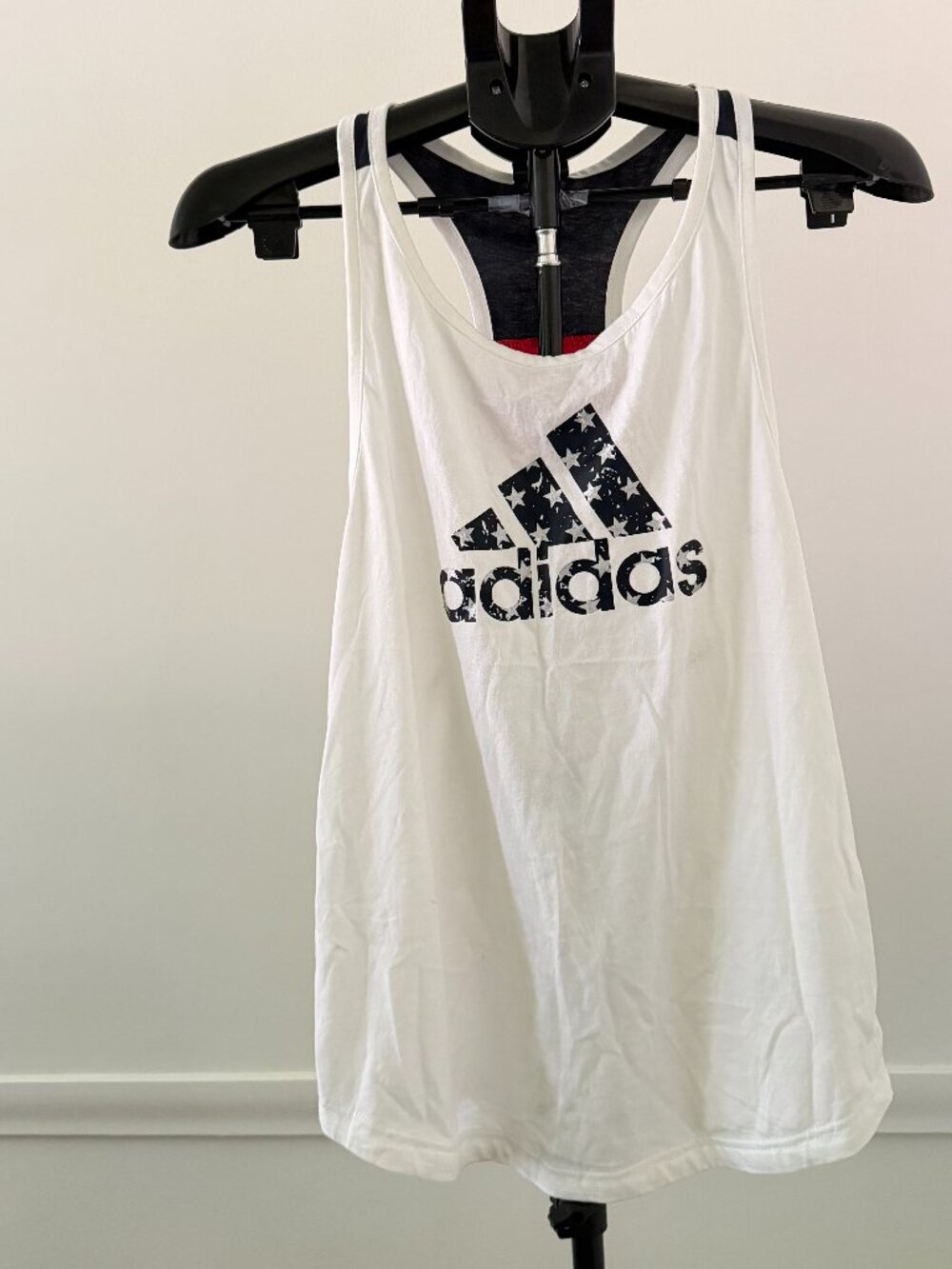 Adidas Red, White & Blue Tank Top Size M